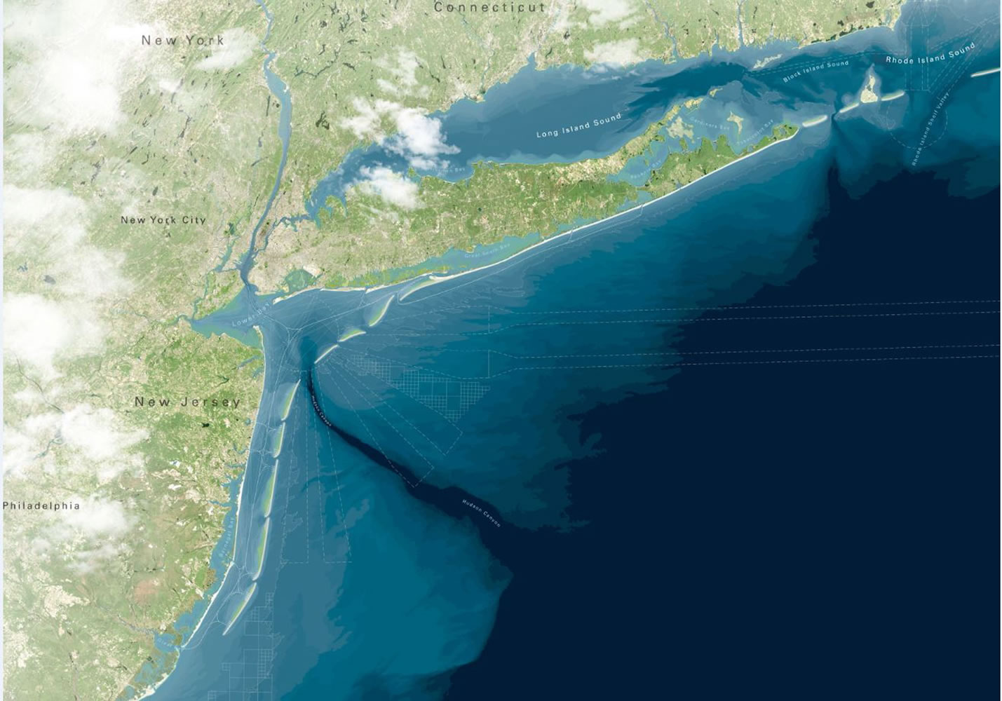 This artist rendering  shows a proposed  string of artificial barrier islands off the coast of New Jersey and New York to protect the shoreline from storm surges like the ones that caused billions of dollarsi worth of damage during Superstorm Sandy. The   $10 billion to $12 billion &quot;Blue Dunes&quot; project, conceived by New Jersey's Stevens Institute of Technology and two architectural firms, would stretch from central Long Island, N.Y., to the southern tip of Long Beach Island in New Jersey. Many logistical, political, financial and technical issues would have to be overcome before the project could be built. It is part of the Rebuild By Design contest being held by the U.S.