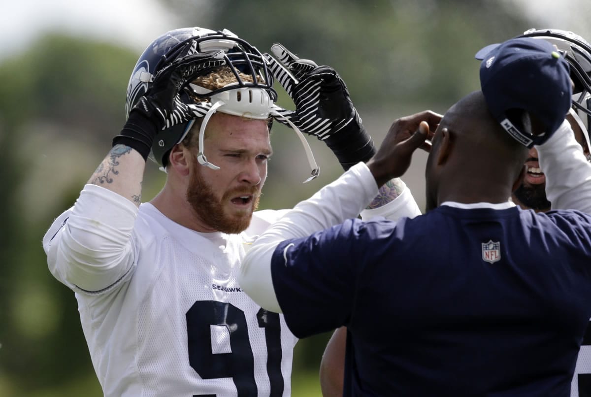Seattle Seahawks' Cassius Marsh is trying to leave as strong an impression as possible during the three-day rookie camp because he has to return to classes at UCLA.