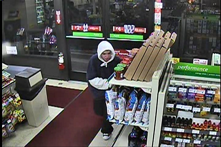 Vancouver police are searching for this suspect, who they say was in a 7-Eleven early Saturday morning at the time of an armed robbery.