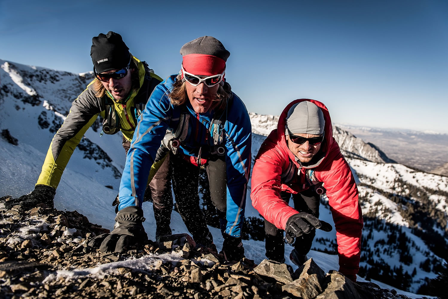Matt Galland, from left, Blake Josephson and Danny Bryson star in &quot;100 Miles From Nowhere,&quot; an extreme travelogue airing at 10 p.m.