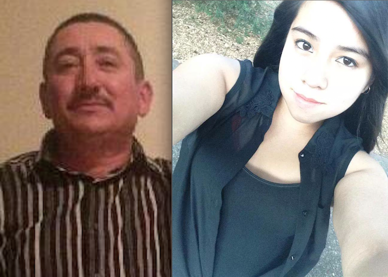 Jose Roberto Gomez, 44, right, and Ivette Gutierrez, 13.