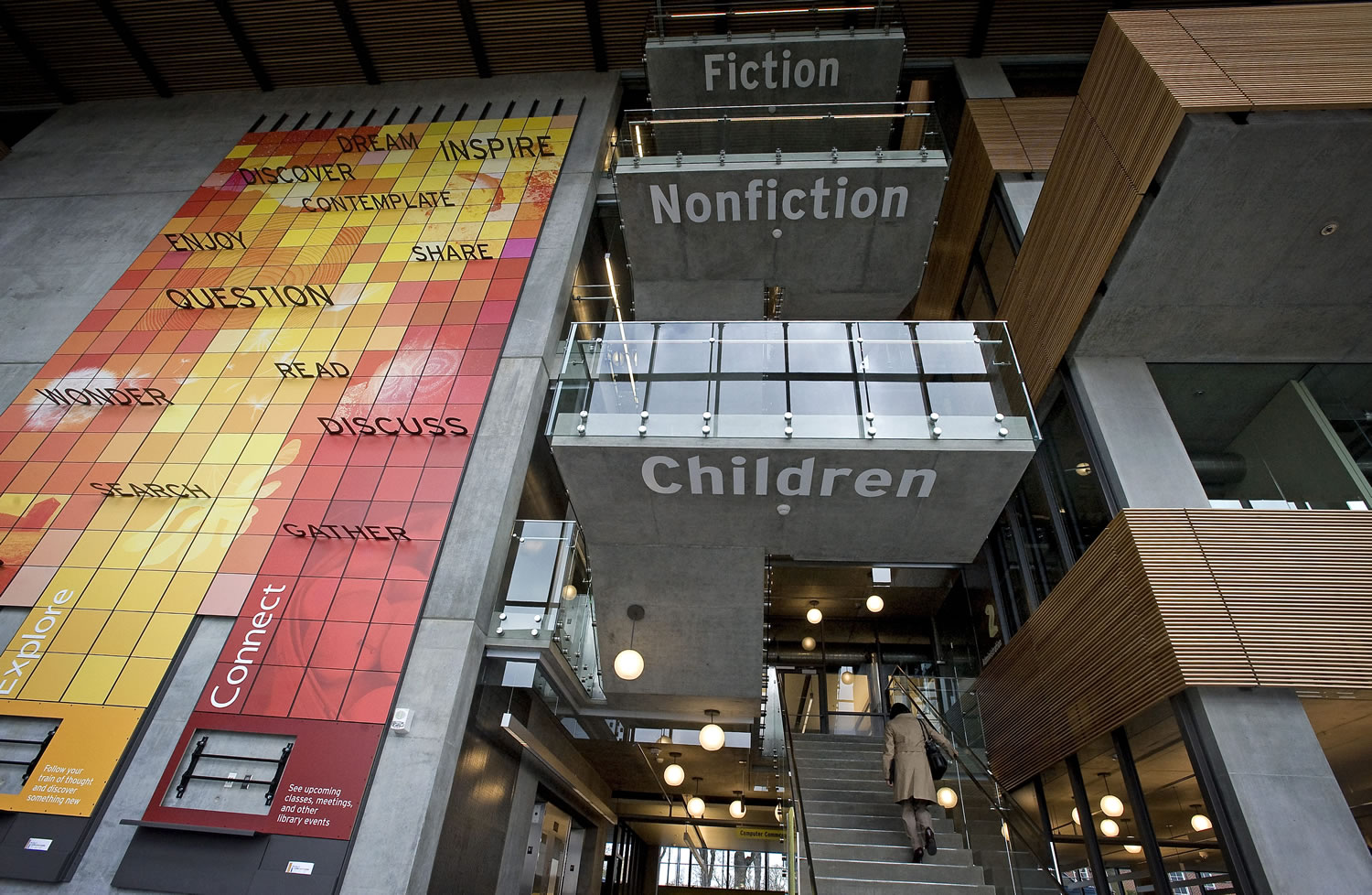 The Vancouver Community Library at 901 C St., which opened in  2011, has won new recognition from an international design organization for its signs and other elements of what is called &quot;wayfinding design.&quot;
