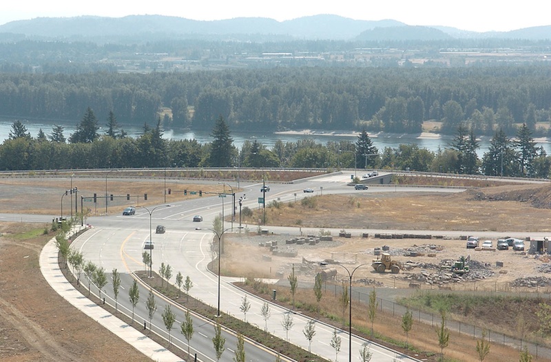 A file photo shows the view looking south, Sept. 5, 2006, from what was then a new overlook above the recently completed 192nd Avenue interchange with state Highway 14.