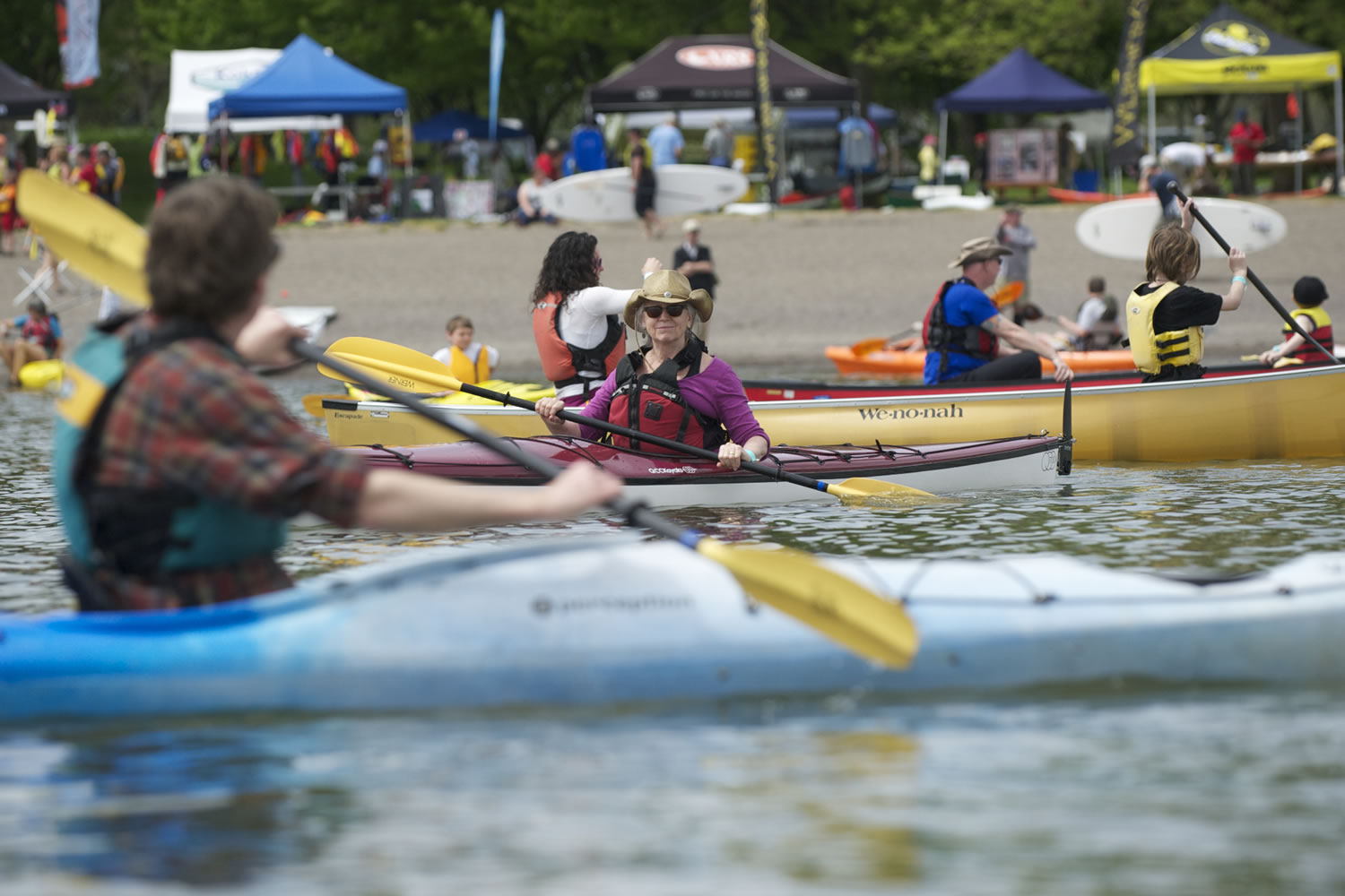 More than 100 boats are available for people to try at the 22nd annual Spring Paddle Festival at Vancouver Lake.