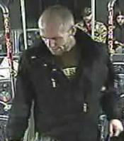 A C-Tran camera shows a man suspected of stealing a wallet on a bus.