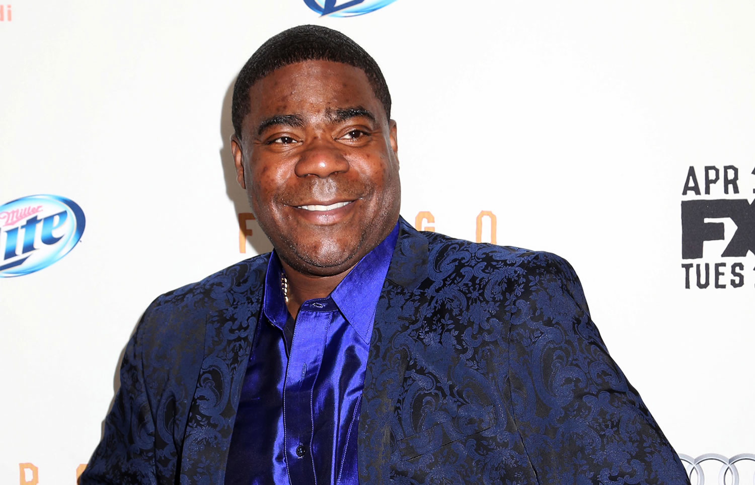Actor Tracy Morgan attends the FX Networks Upfront premiere screening of &quot;Fargo&quot; at the SVA Theater in this April 9 file photo taken in New York. Morgan is in critical condition at a hospital in New Brunswick, N.J. on Saturday morning following a violent multi-vehicle crash on the N.J.