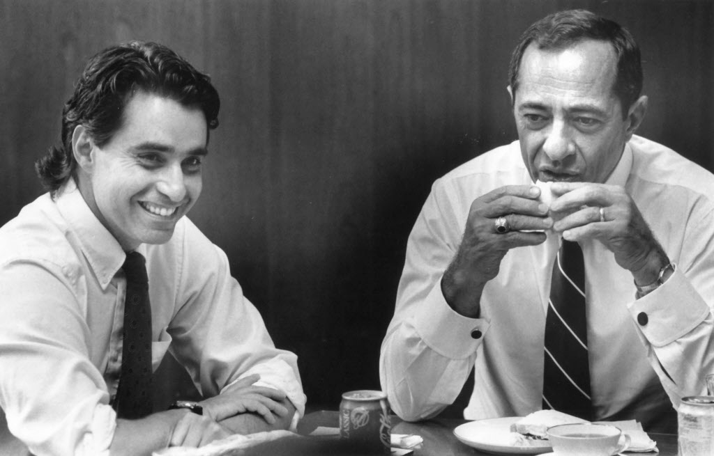 N.Y. Gov. Mario Cuomo would occasionally visit newspapers.