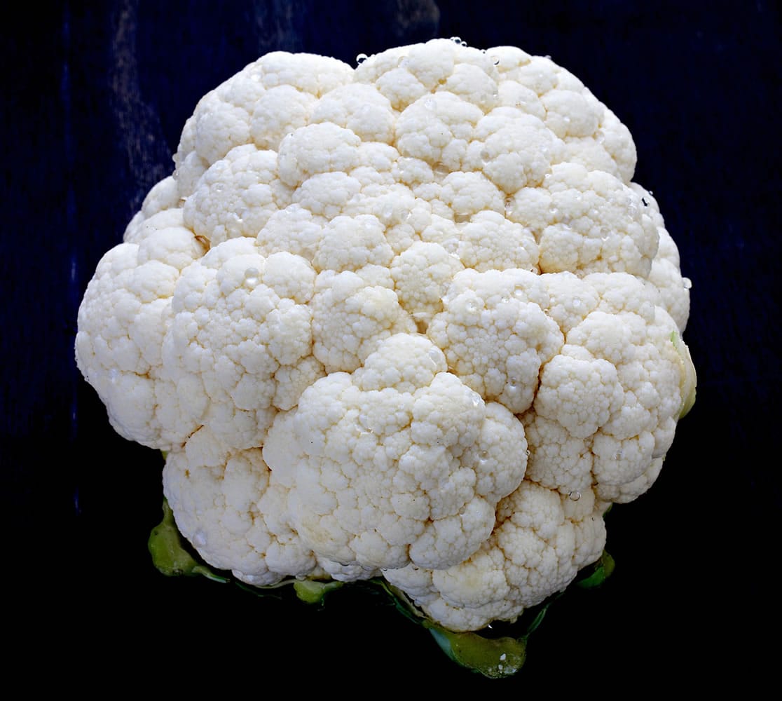 Cauliflower is a member of the cabbage family, which also includes broccoli, brussel sprouts, turnips, collards, and cabbage.