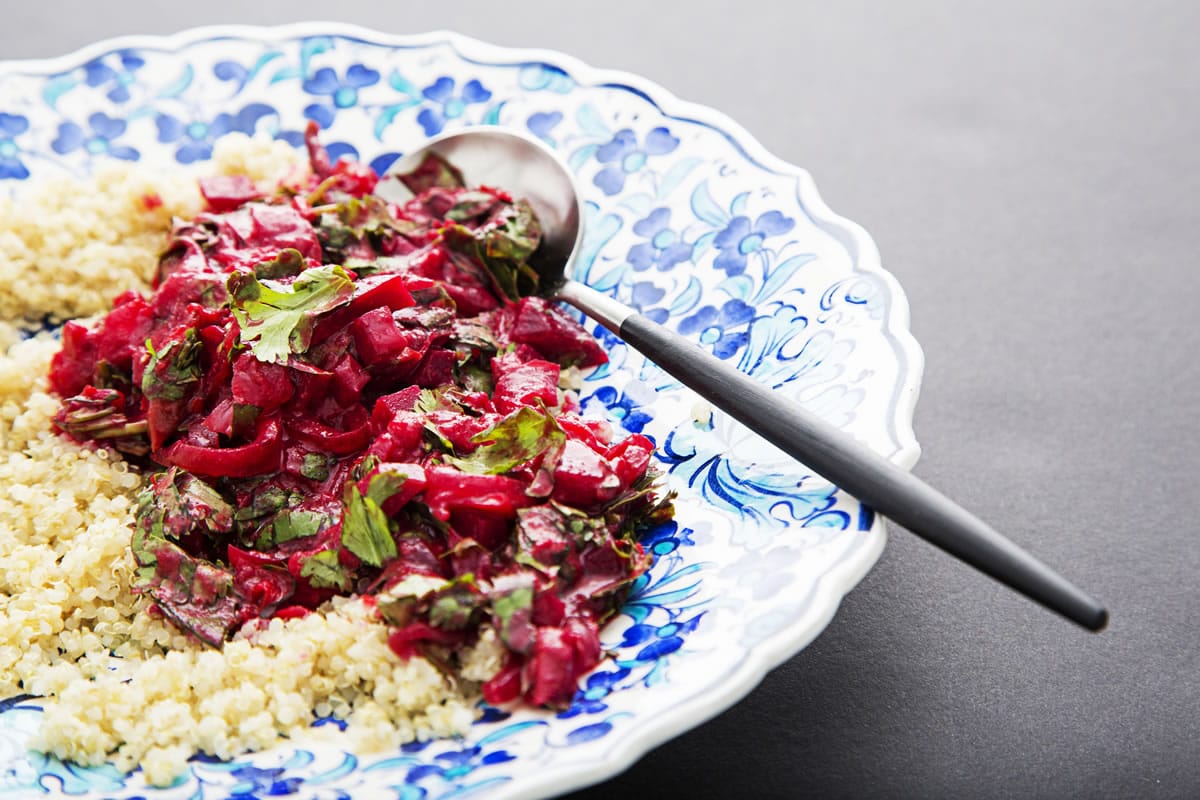 Beet, Tomato and Coconut Curry.