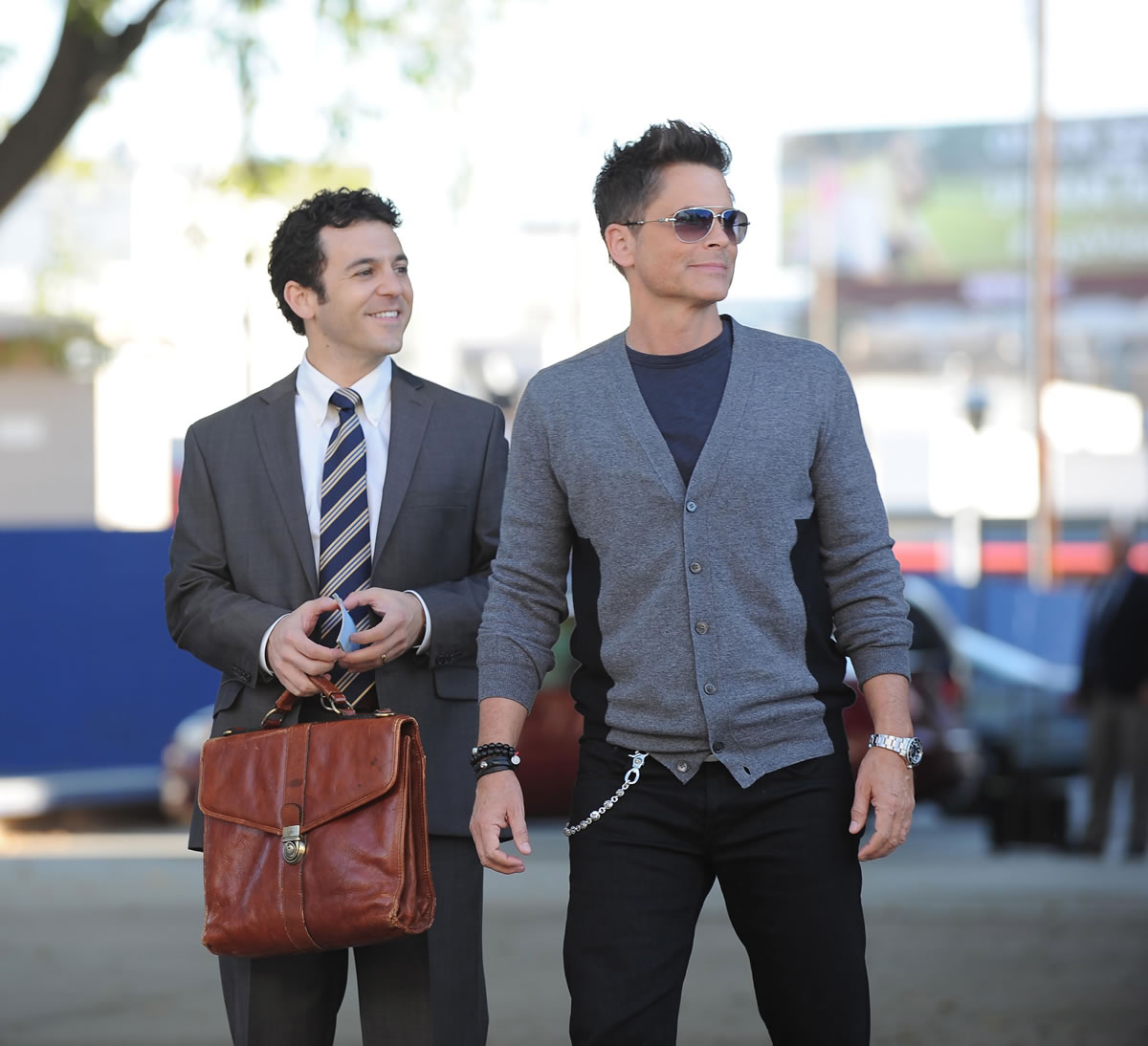 Fred Savage, left, and Rob Lowe star in &quot;The Grinder.&quot; (Ray Mickshaw/Fox)