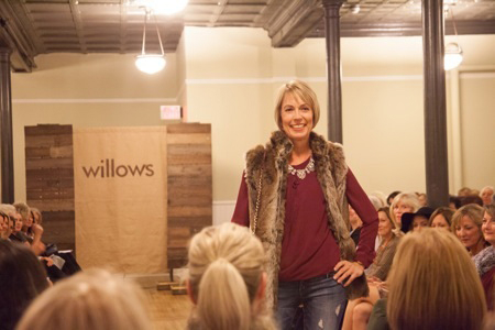 Meadow Homes: Joyce McCombs modeling items at The Giving Three&#039;s third annual Fashion Show Fundraiser, which brought in $45,000 for the nonprofit.