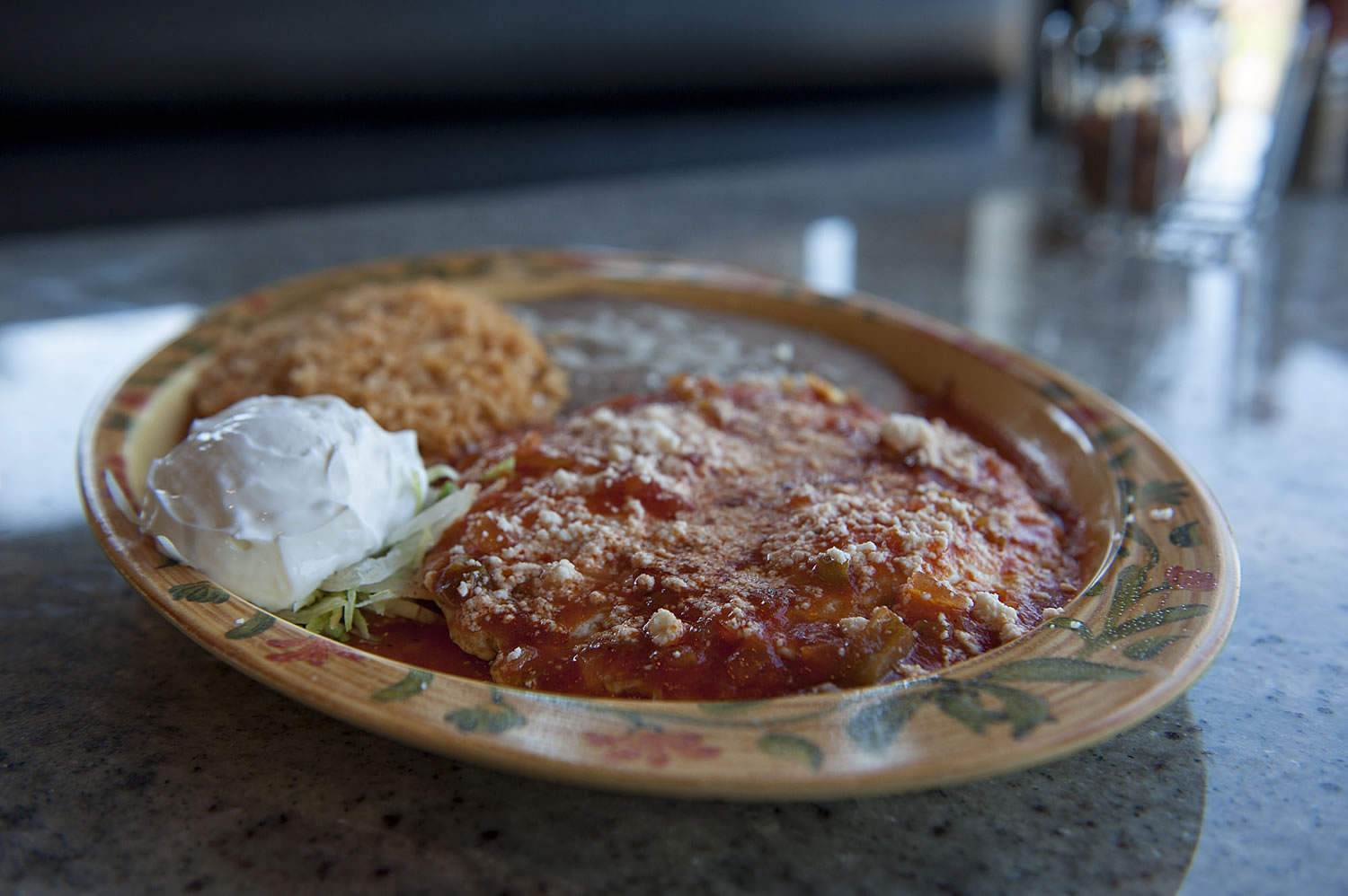 A plate of huevos rancheros is paired with rice and beans at Taqueria El Antojo in Vancouver on Sept. 28. The restaurant recently opened on East Fourth Plain Boulevard.