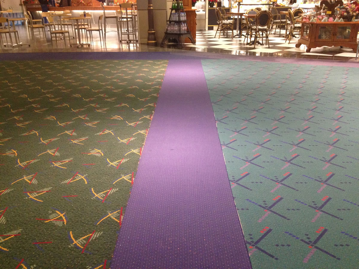 Old meets new. The PDX carpet will be torn out and replaced starting this year.