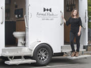 Ashley Vizcaino is the owner of Formal Flush, a business which provides luxury mobile restrooms for formal occasions such as weddings.