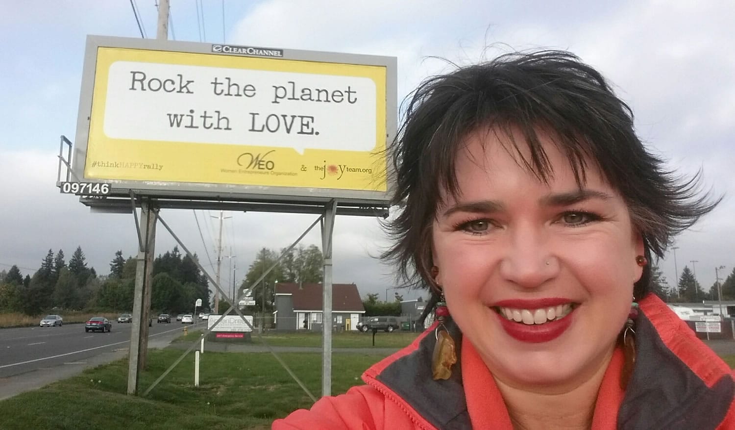 Clark County: The Joy Team&#039;s second annual Think Happy Rally is asking people to follow founder Michele Larsen&#039;s lead and take pictures in front of inspirational billboards.