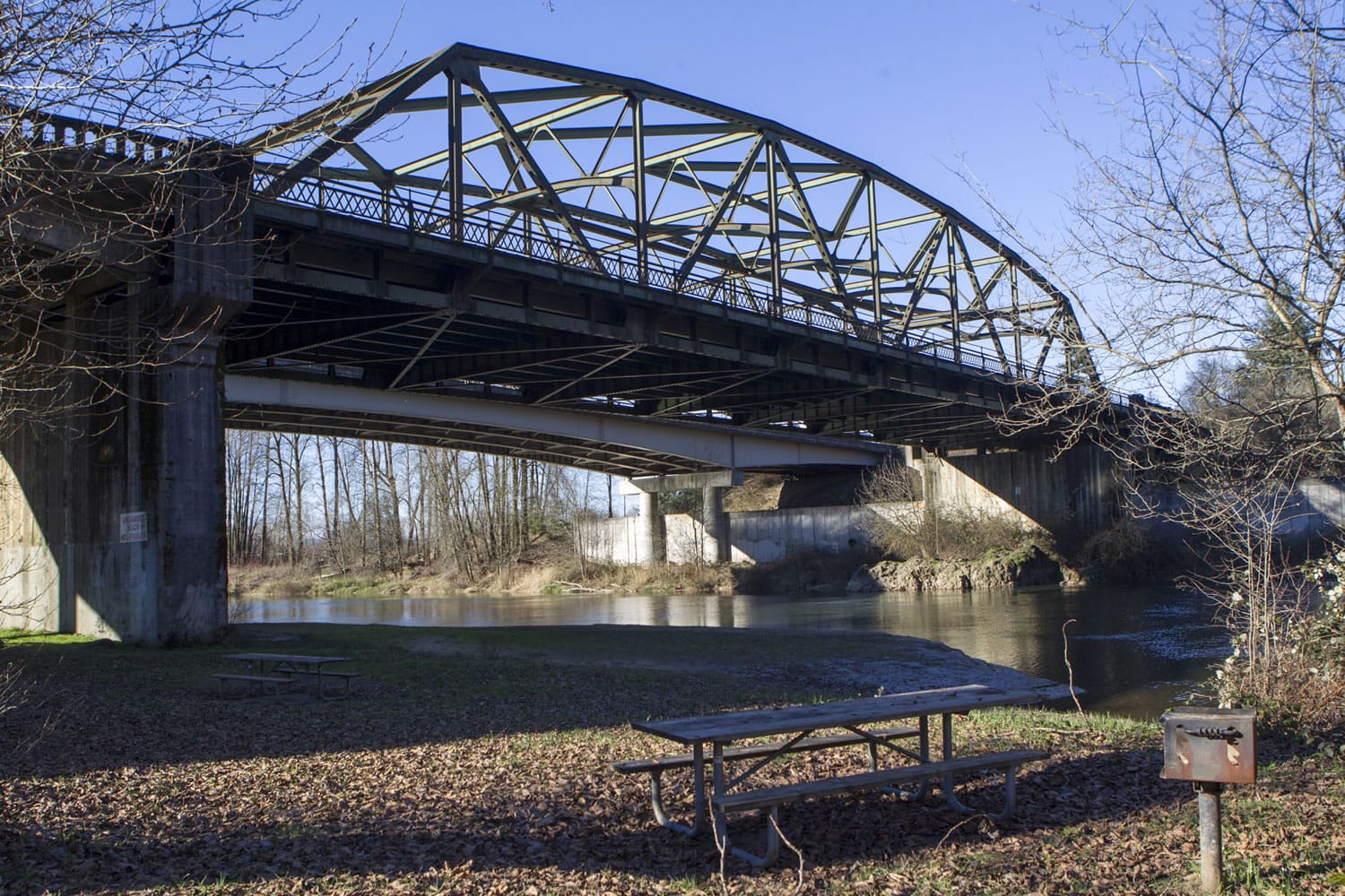 The northbound side of East Fork Lewis River Bridge near La Center is considered structurally deficient by the Washington State Department of Transportation.