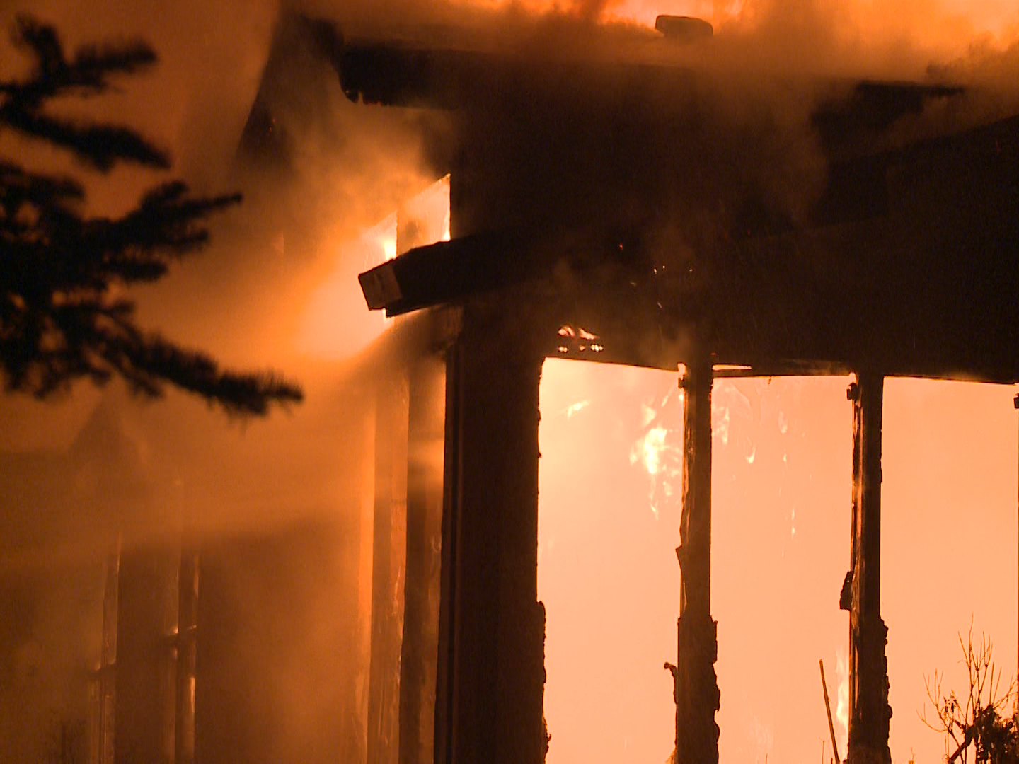 A house fire destroyed a home east of Washougal early in the morning Wednesday, Jan.