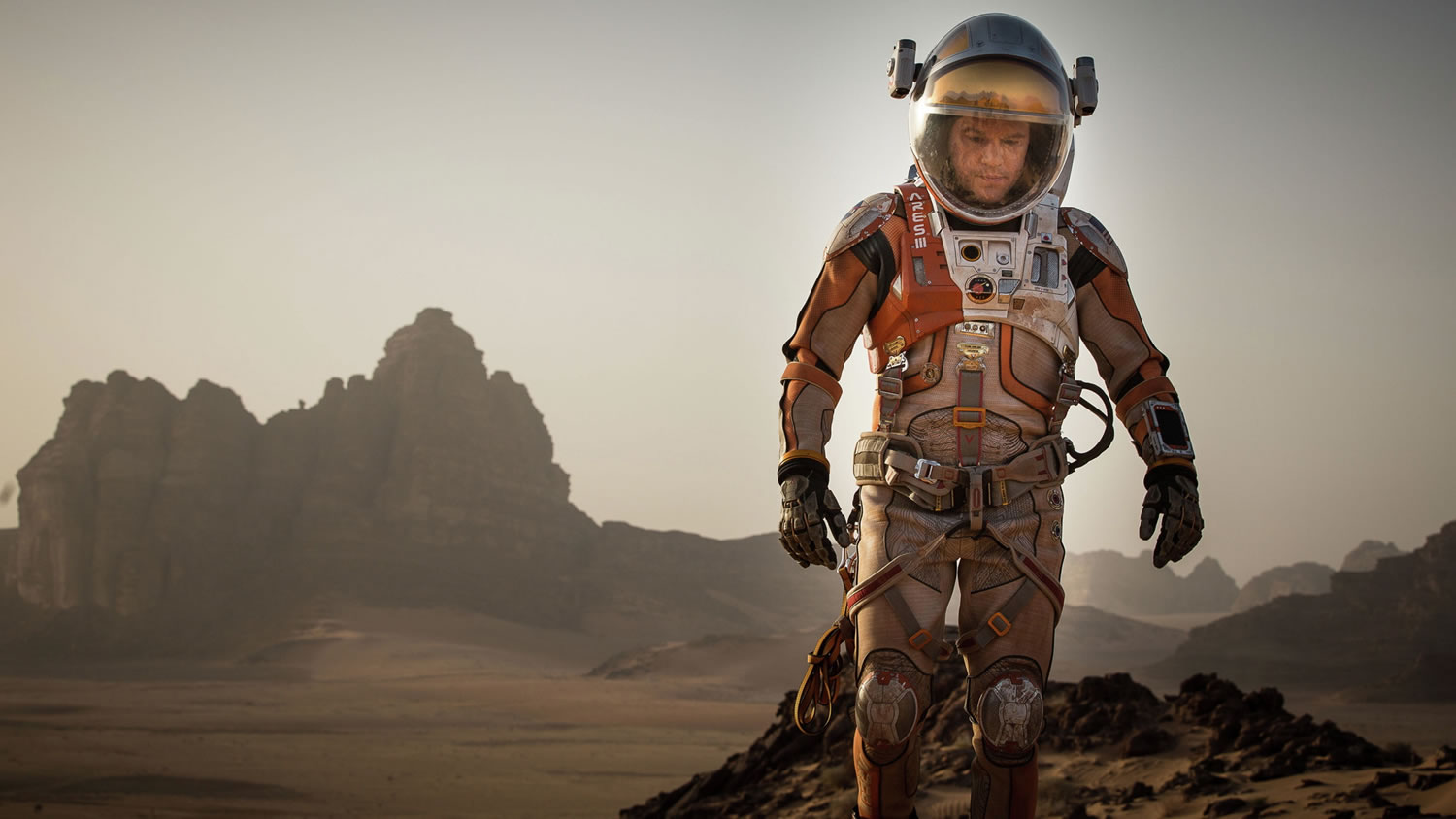Matt Damon plays Mark Watney, an astronaut accidentally abandoned on Mars by his crew mates, in &quot;The Martian.&quot; (Aidan Monaghan/20th Century Fox)