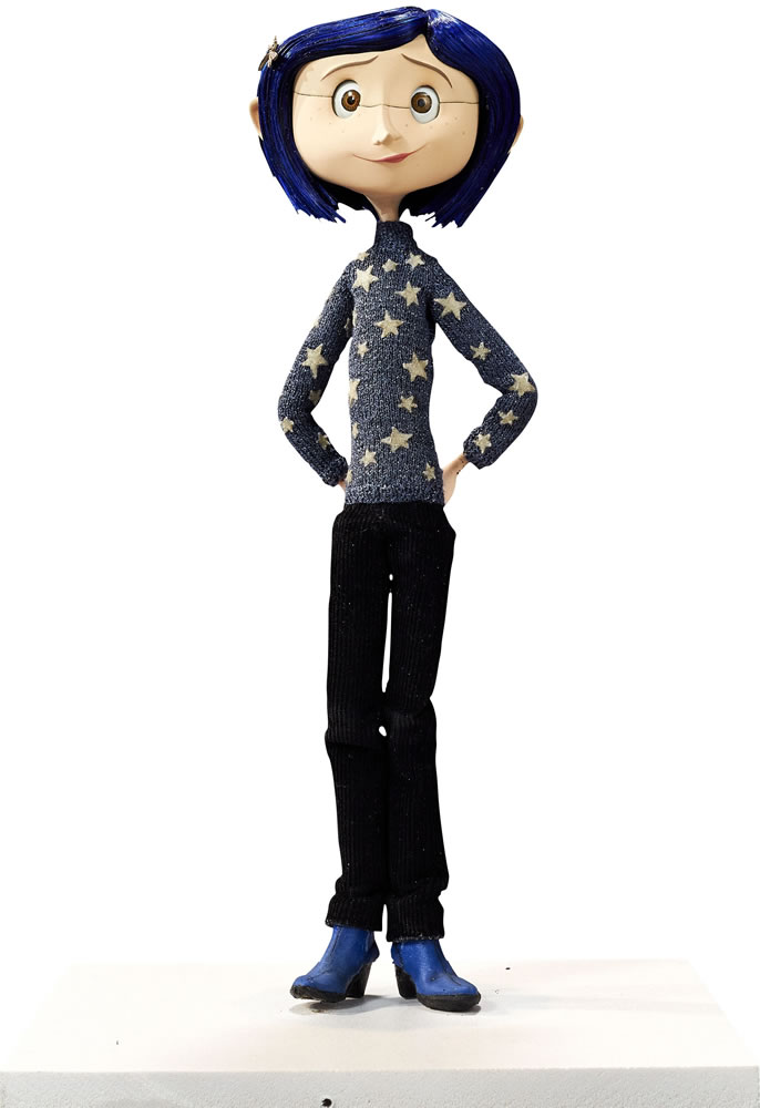 Photos by Heritage Auctions
Coraline Evil Other Mother Original Animation Puppet, left, and Coraline in her Blue Star Sweater will be offered Feb. 12 at auction.