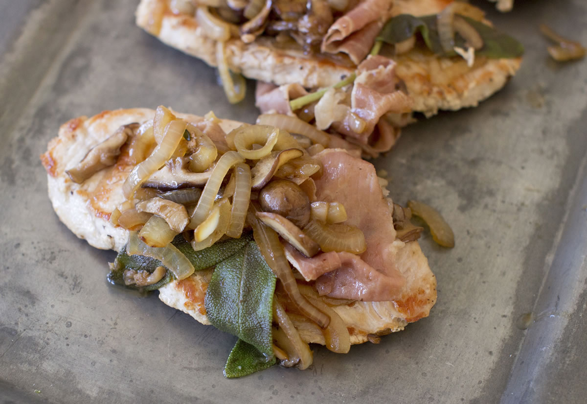 Sauteed Turkey With Prosciutto, Sage And Chanterelles