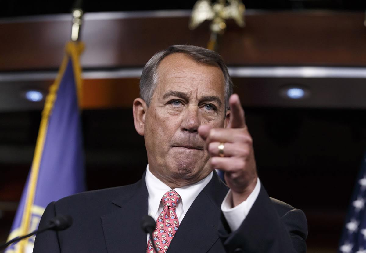 John Boehner faces opposition to a third term as House speaker.