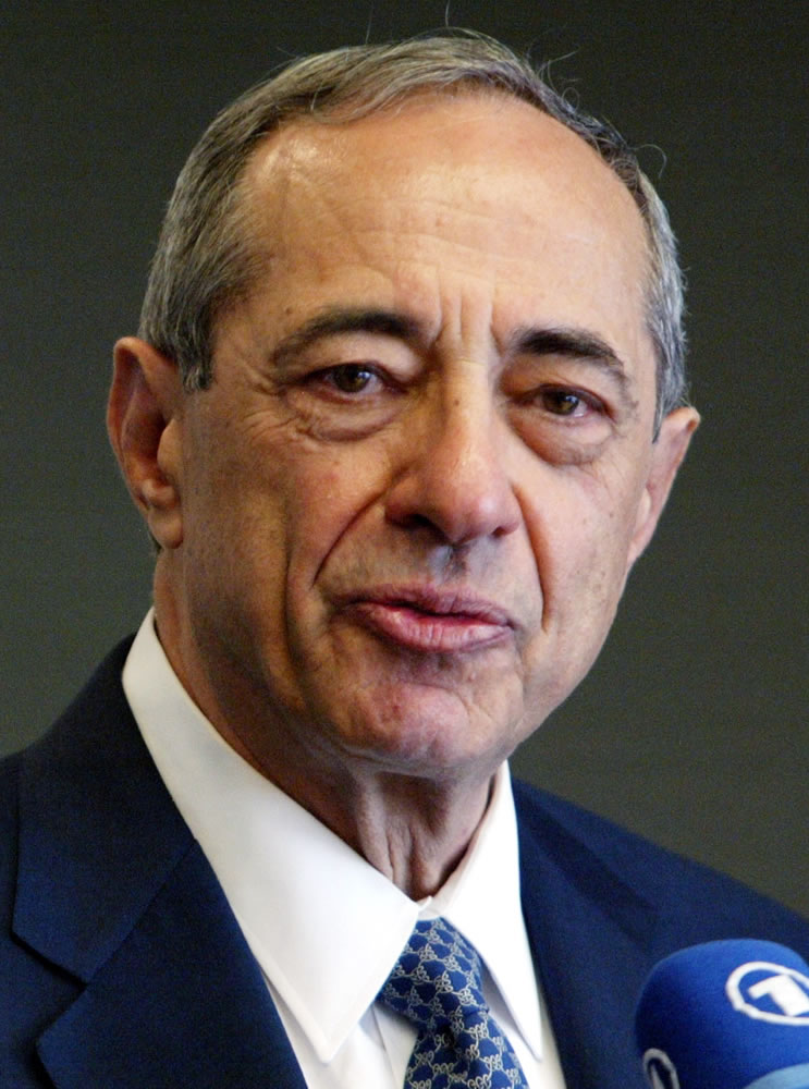 Former New York Gov. Mario Cuomo speaks during a news conference June 2004 in New York.