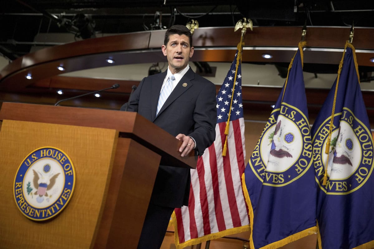 Rep. Paul Ryan, R- Wis., speaks at a news conference following a House GOP meeting on Capitol Hill in Washington. Ryan may or may not become the next speaker of the House. He?s already become an unlikely spokesman for balancing family life with work.
