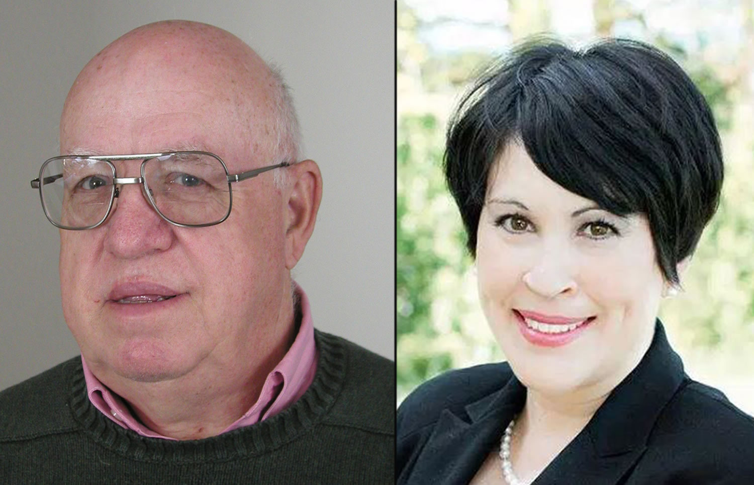 Ridgefield council candidates David Taylor, left, and Maria Salazar