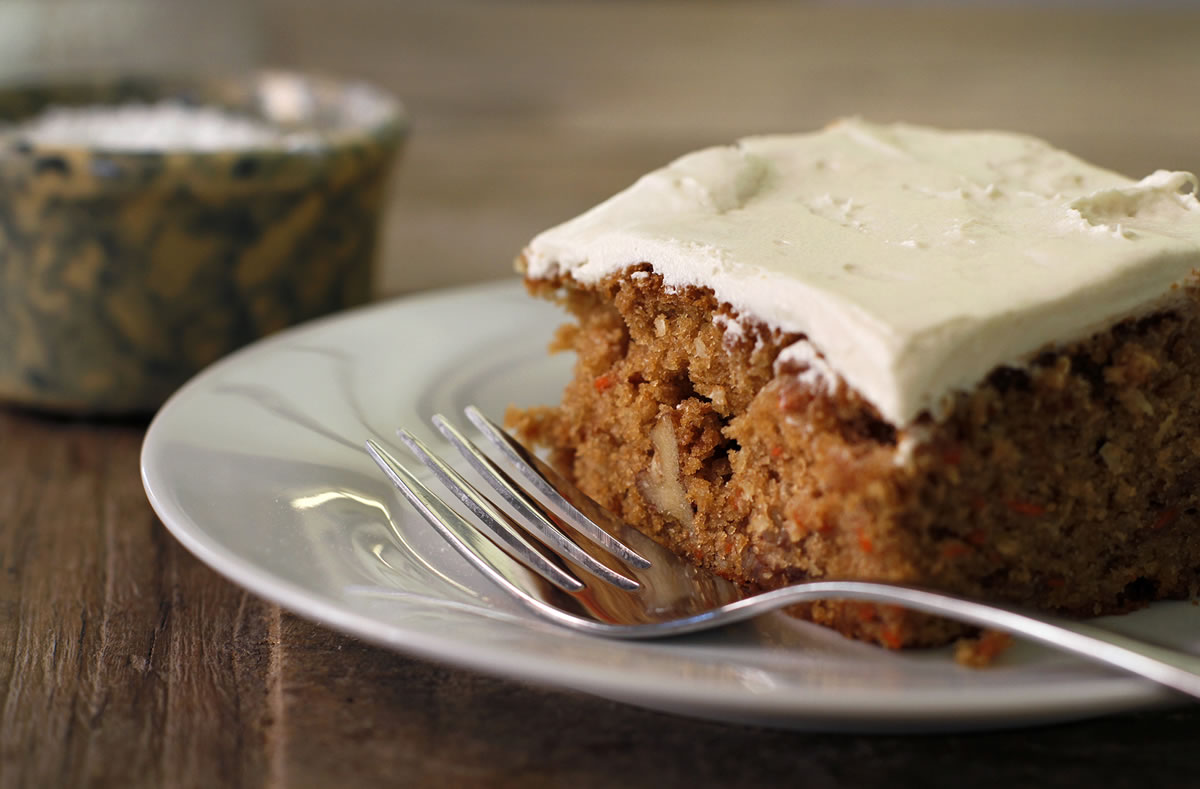 Cream cheese frosting is the most important component of carrot cake.