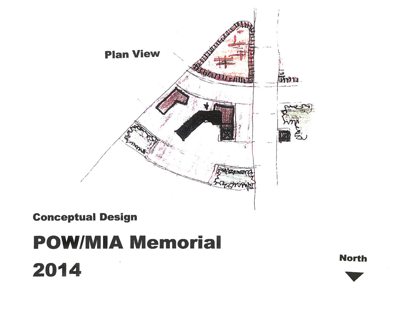 Plans for the POW/MIA Memorial. The Community Military Appreciation Committee will build the stone monument at the Armed Forces Reserve Center, 15005 N.E.