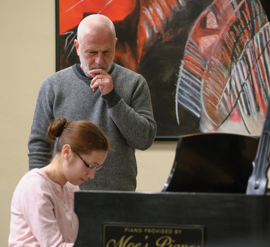 Contributed photo
Natalie Burton had the opportunity recently to participate in a work session with world-renowned pianist Vladimir Feltsman.
