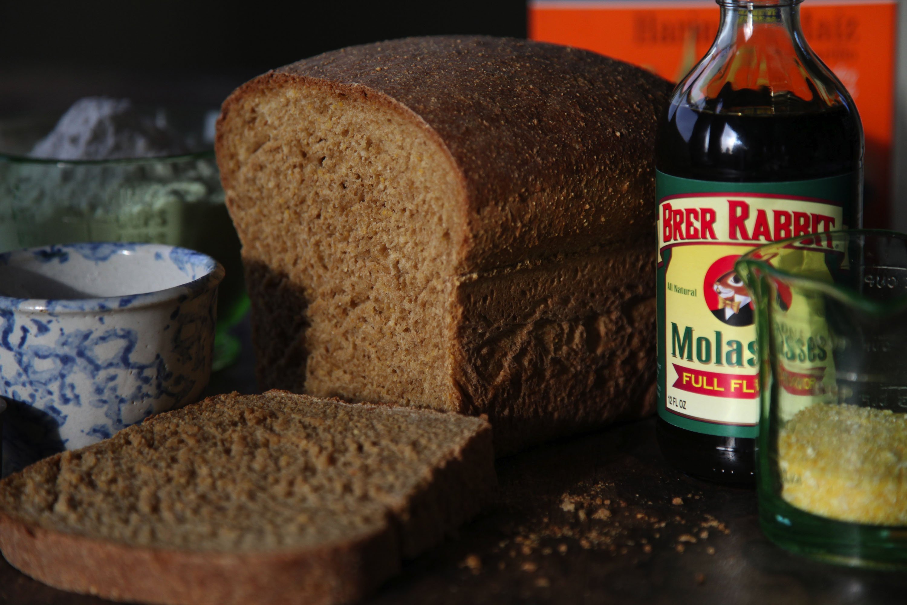 To make a simple loaf of Anadama Bread you need molasses, for flavor and color.