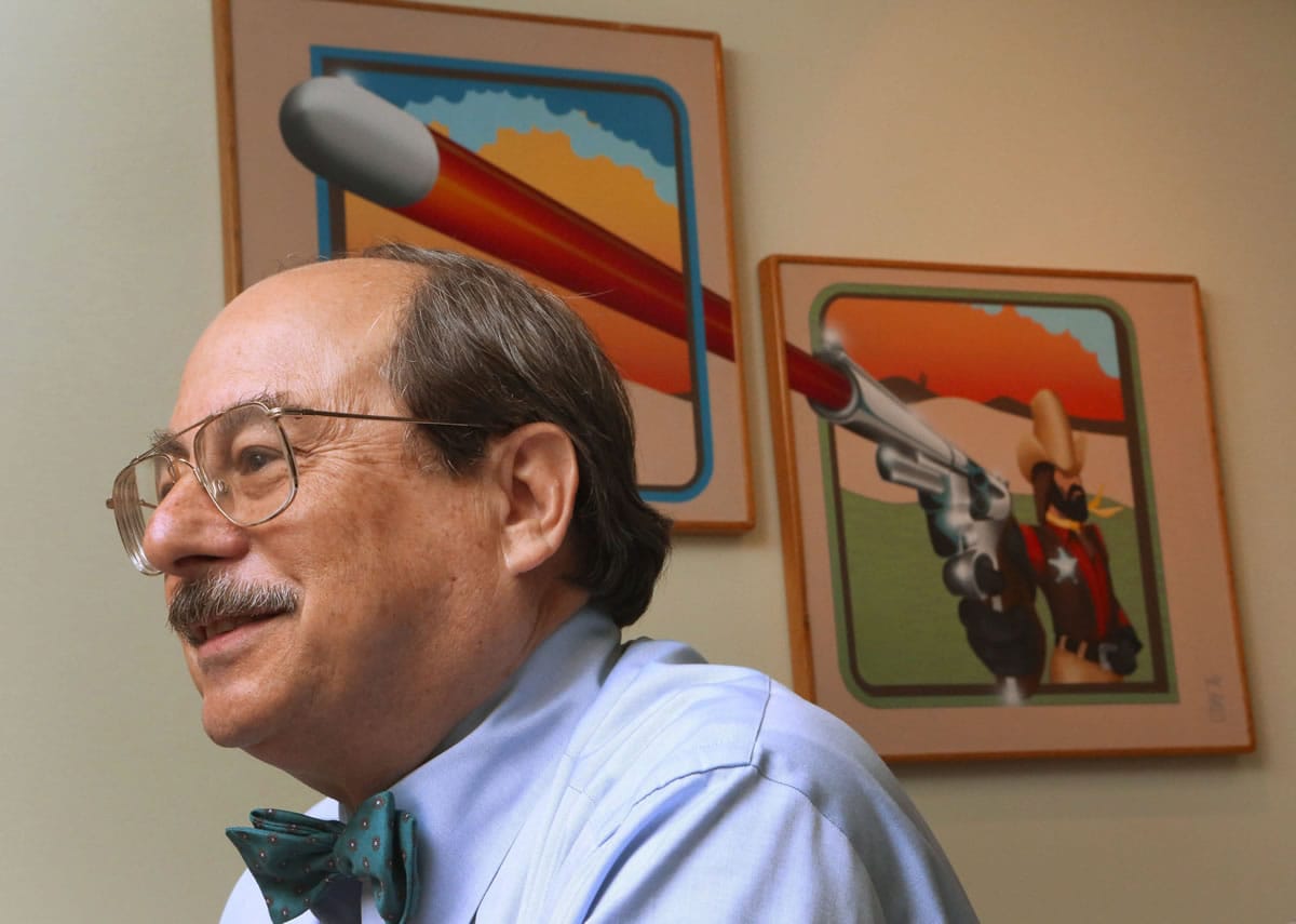 Alan Gottlieb, seen in his Bellevue office Oct. 16, is the founder of the pro-gun Second Amendment Foundation.