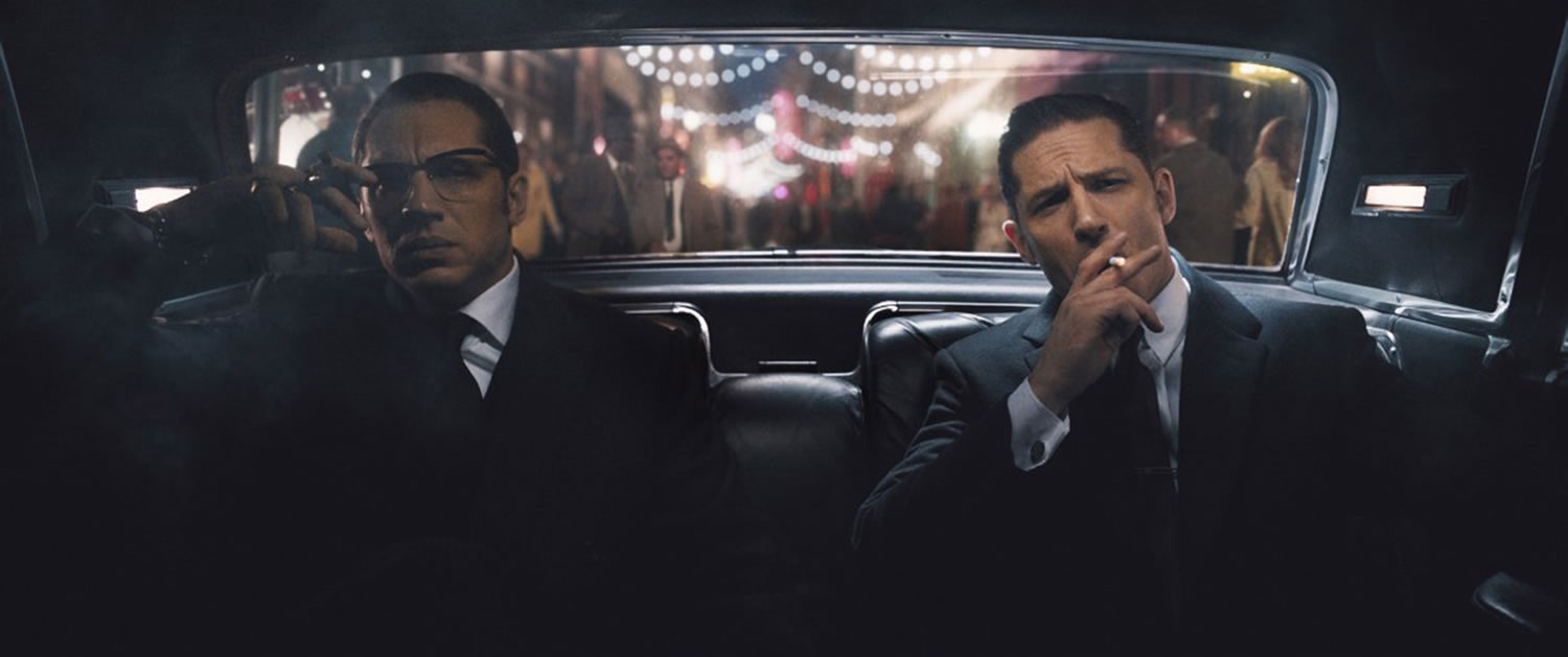 Tom Hardy plays tboth Ronald and Reggie Kray in &quot;Legend.&quot; (Universal Pictures)