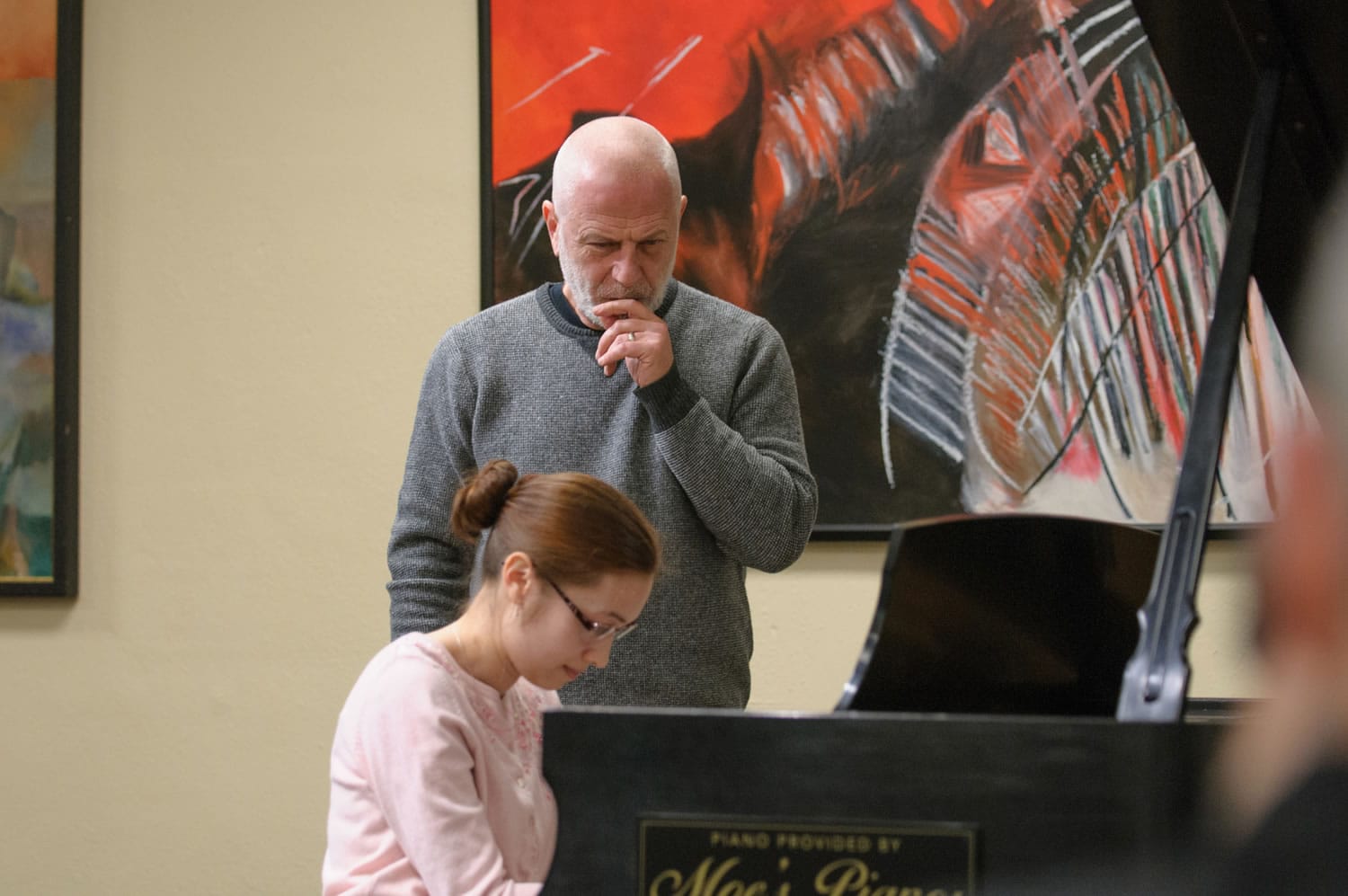 Camas: Camas resident and pianist Natalie Burton gets expert advice from Vladimir Feltsman during Portland Piano International's &quot;Up Close with the Masters&quot; education session on Jan.