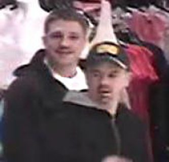 Vancouver police are looking for these two men, captured on surveillance footage at Kohl's in Wood Village, Ore.