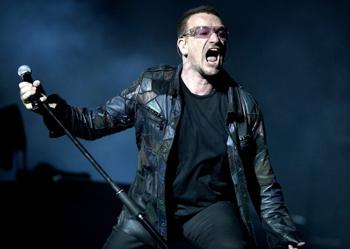 Bono of U2 performs in Chicago in 2009.