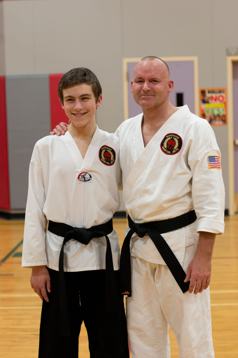Following in the footsteps of his son Brandon, Robert Harvey earned his black belt on Dec.