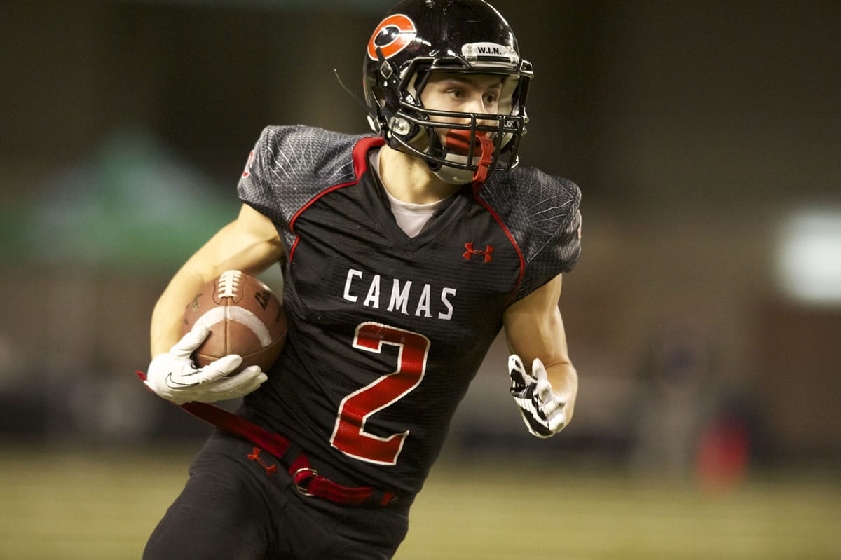 Camas beats Bellarmine Prep 49-21 in the semifinal round of the WIAA State 4A Playoffs at the Tacoma Dome, Saturday, November 30. 2013.