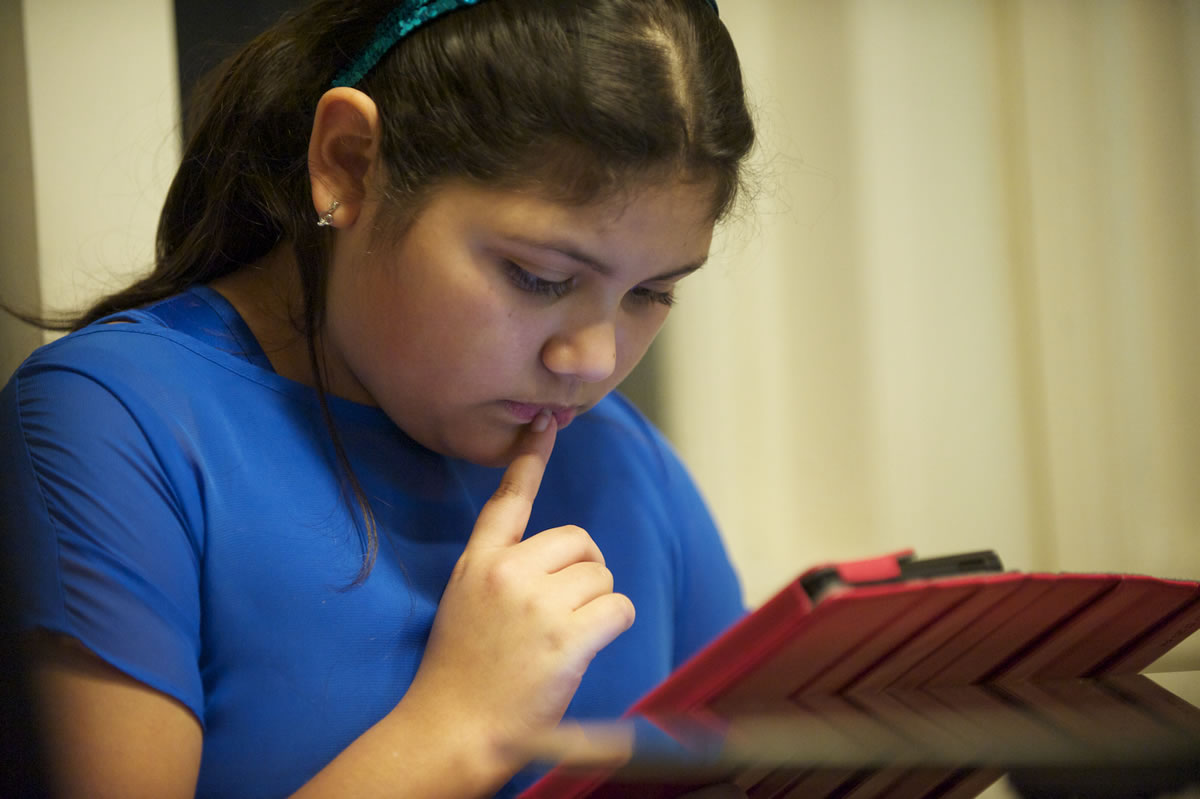 Onika Estrada, 10, has always been a dedicated reader.
