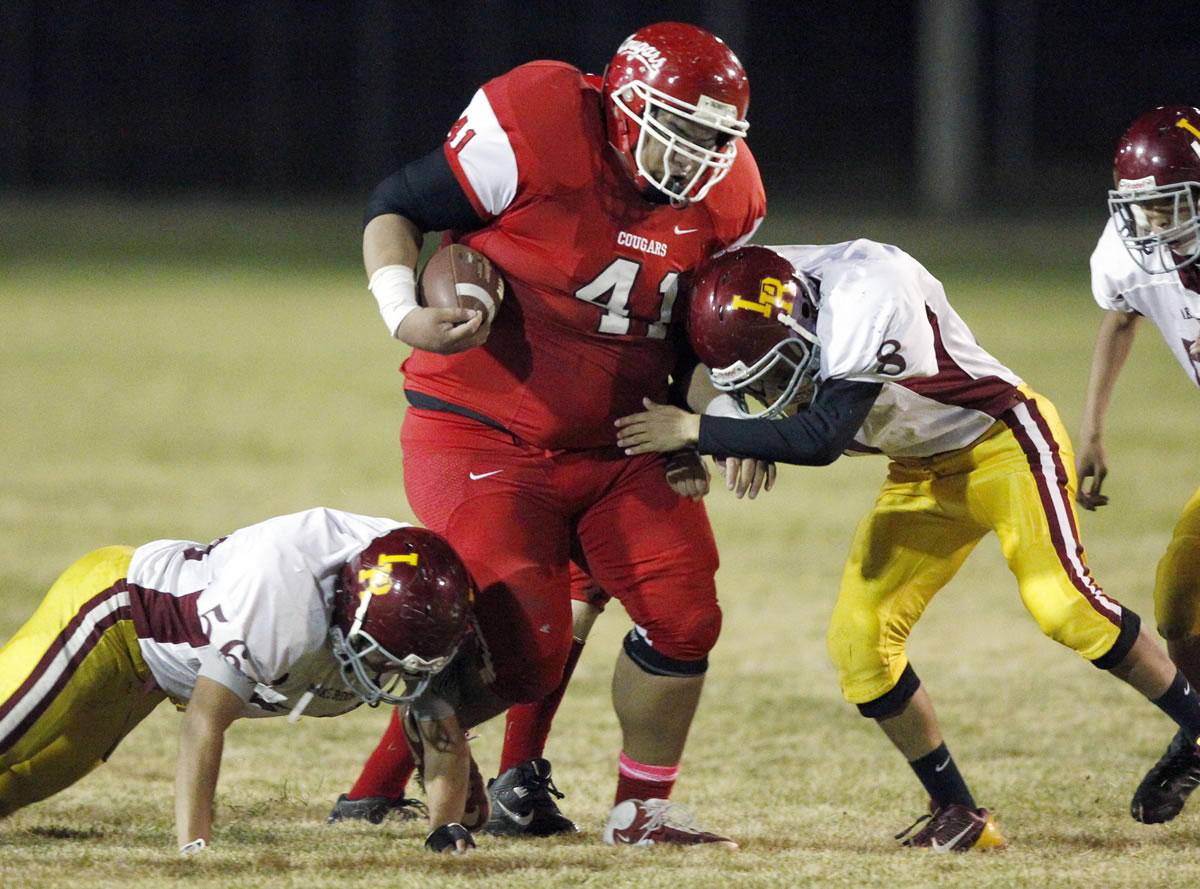 White Swan High School's 400-pound Tony Picard gained 576 yards and scored seven rushing touchdowns this season.