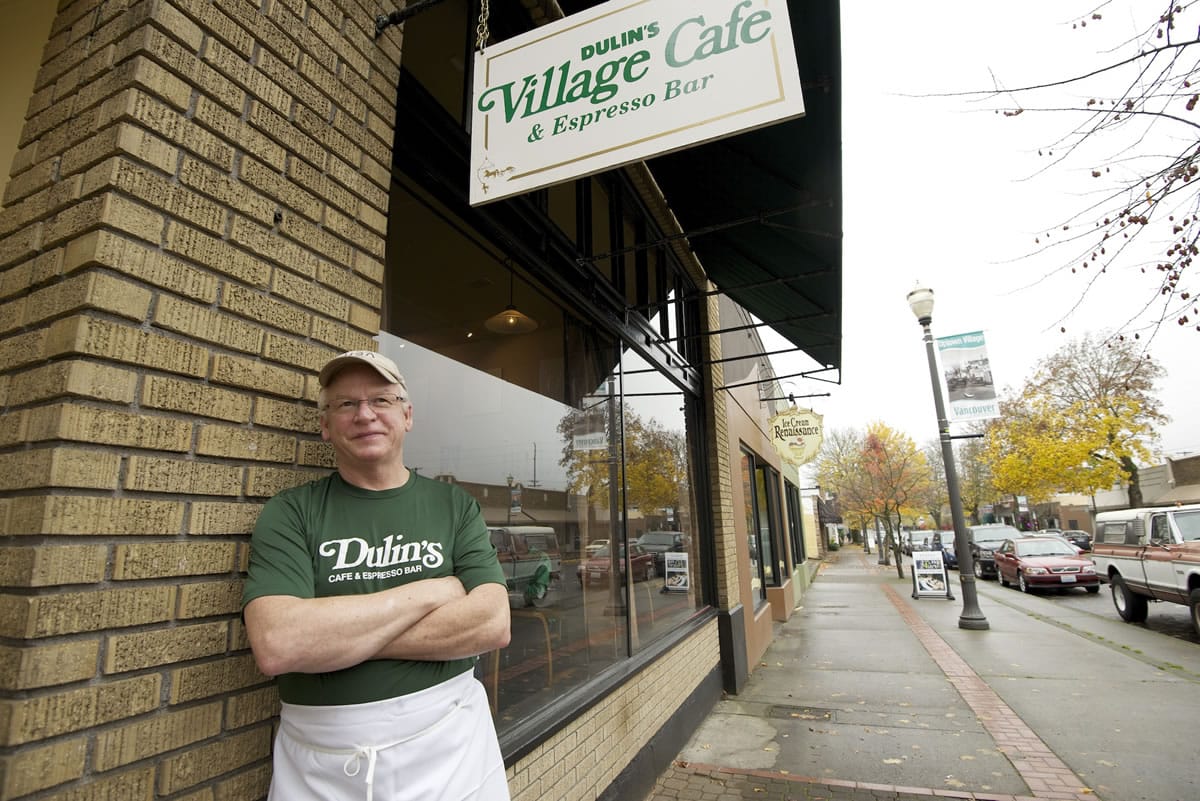 Pat Dulin, owner of Dulin's Village Cafe, has moved his longtime restaurant to its third downtown Vancouver location -- 1929 Main St., a building owned by Broughton Bishop, vice chairman of Pendleton Woolen Mills.