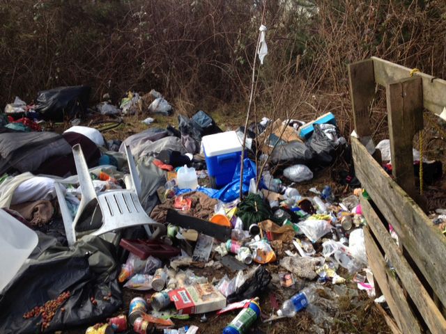 Sifton: Neighbors, law enforcement and others came together to clean up this transient camp on private property off Fourth Plain.