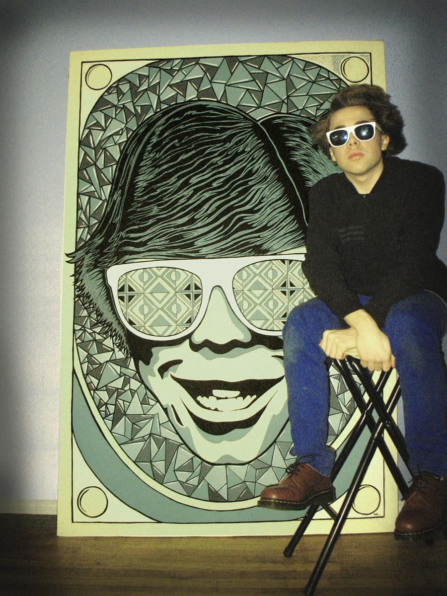Battle Ground: River HomeLink student Riley Donahue, 17, poses with a self-portrait.