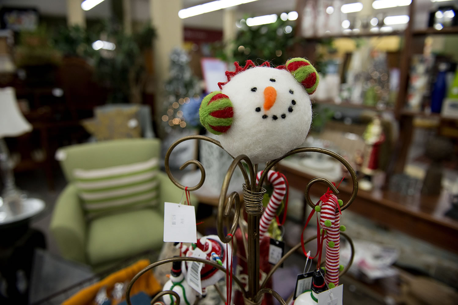 Holiday ornaments are among the gift ideas at Divine Consign, which donates a portion of proceeds to local charities.