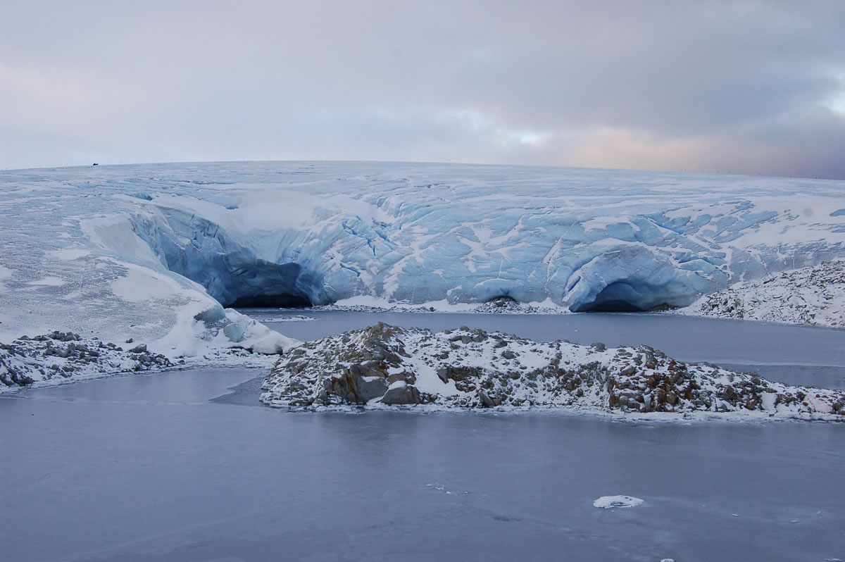 Ashley Nelson took this photo of the Antarctic water and landscape around Palmer Station.