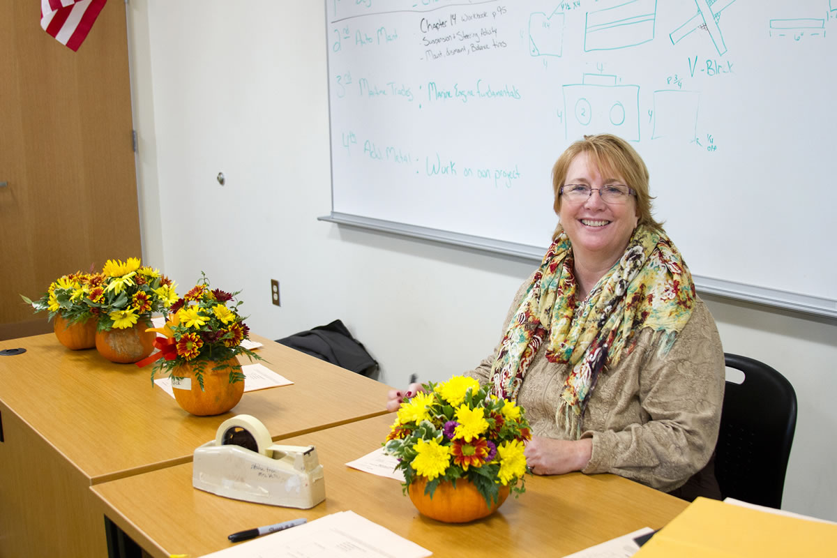 Woodland: Stacey Lane, retail manager at Holland America Flowers, was one of the judges at Woodland High School's floriculture career development event, which brought in more than 100 students from 15 districts.