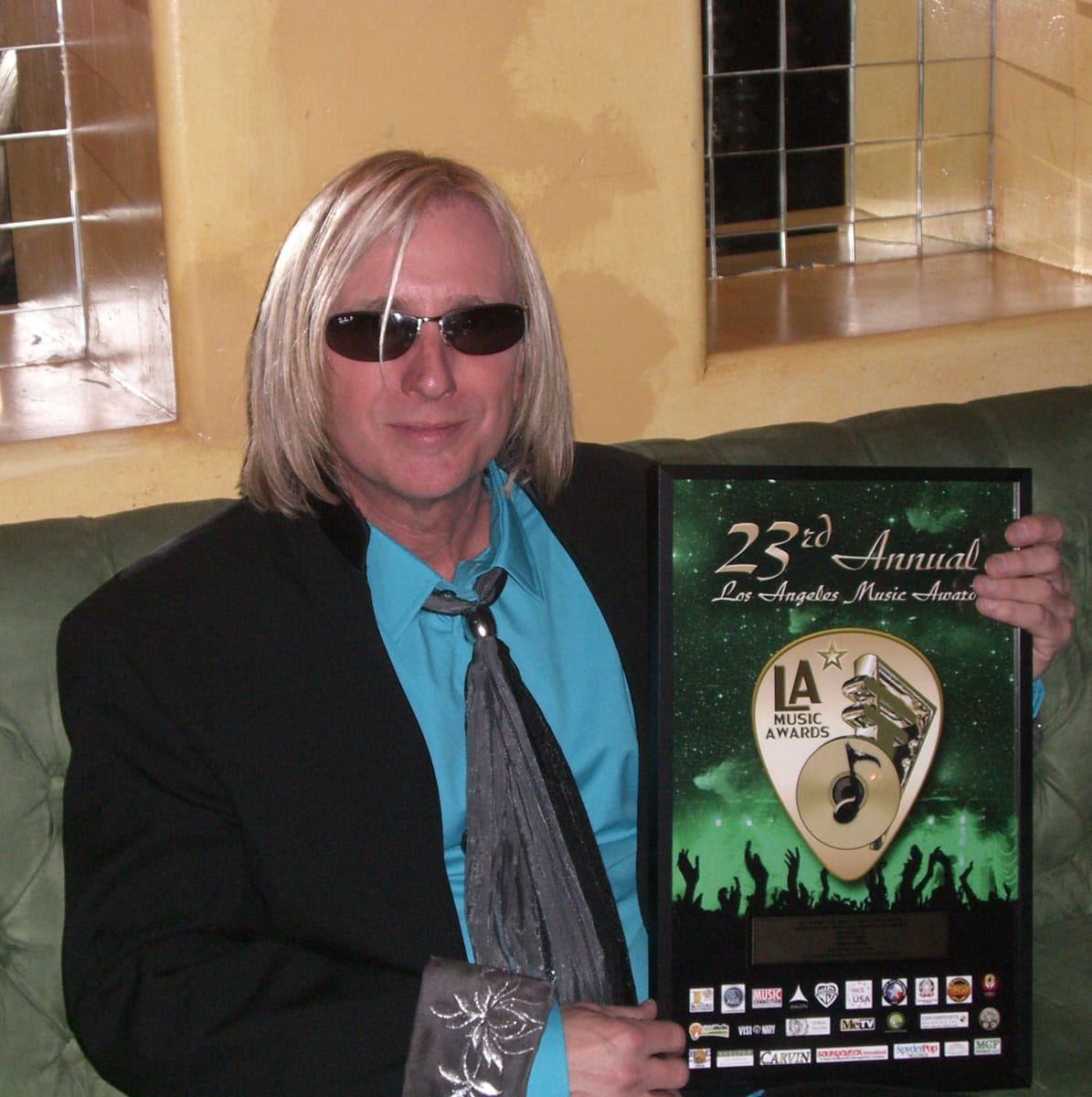 Hollywood: Frank Murray from Vancouver holds the 2013 Los Angeles Music Award he received Nov. 14 in Hollywood.