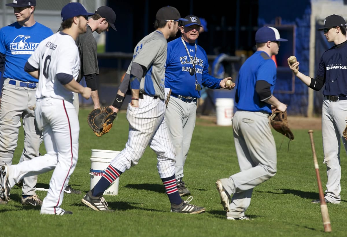 Clark College baseball coach Don Freeman is stressing fundamental plays to help his Penguins make a playoff push this season.