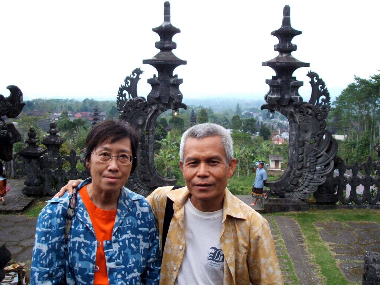Family Photo of Sombath Somphone
Lao leading civil rights activist Sombath Somphone, right, with his wife Shui-Meng poses  Sept. 16, 2005, during their holiday trip in Bali, Indonesia.